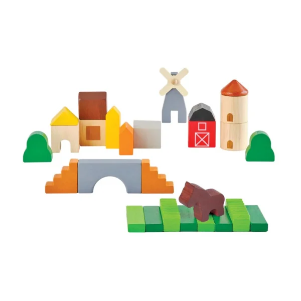 Goodnight Bedtime Storybooks 3-in-1 Box Set and PlanToys Country Blocks - Image 8