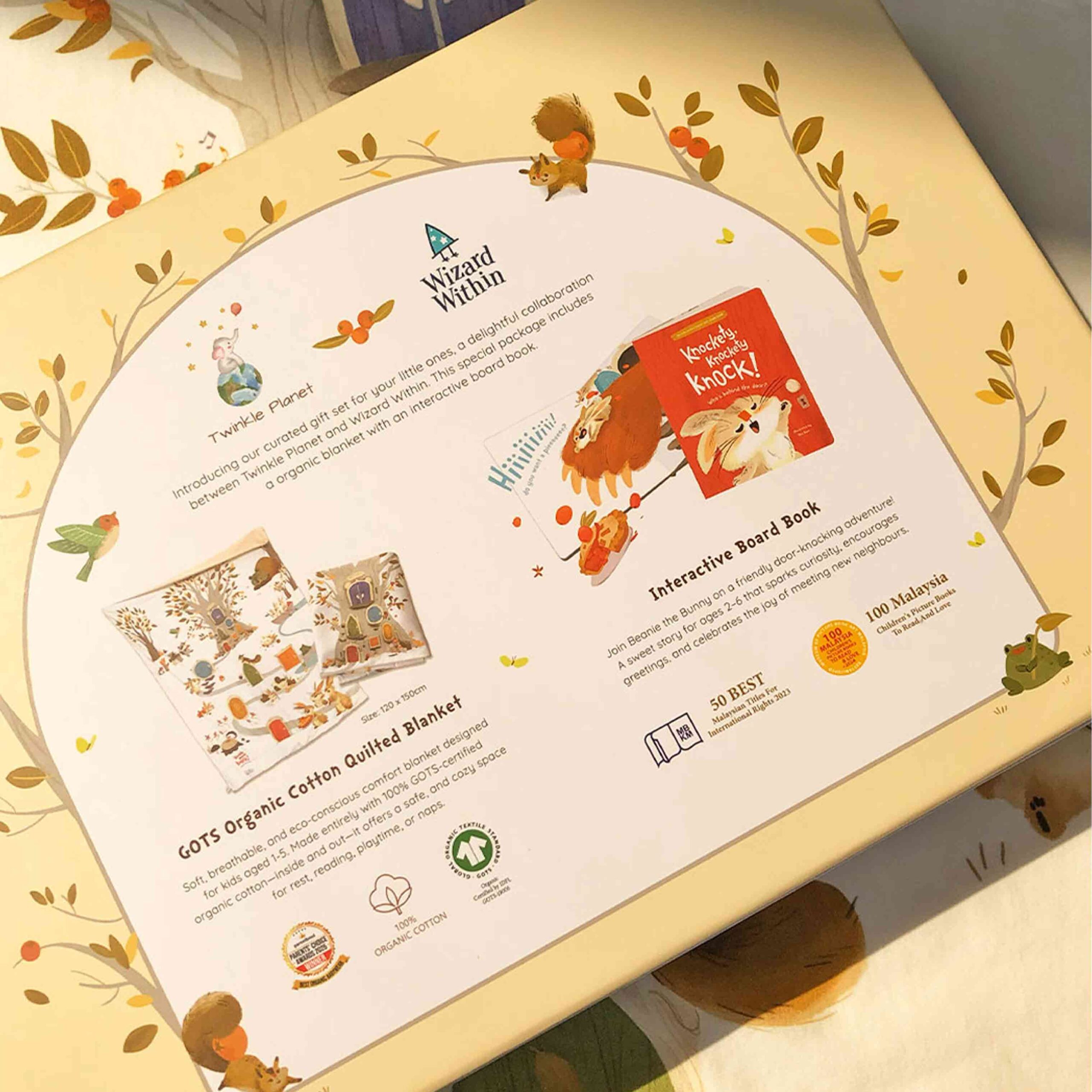 Organic Cotton Magical Bedtime Story Blanket (Twinkle Planet X Wizard Within) - Image 9